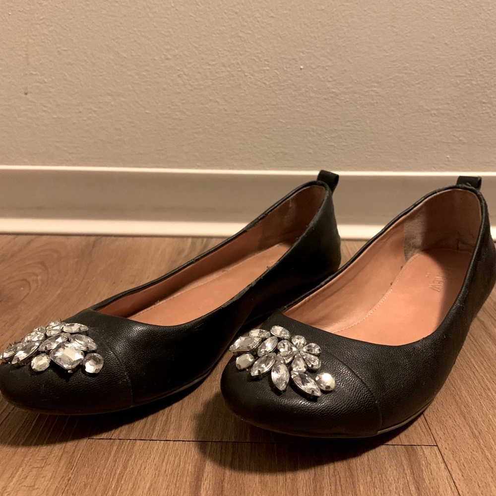 Embellished Black Flats from J. CREW